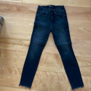 Mother jeans high waisted looker ankle fray size 26 color night hawk